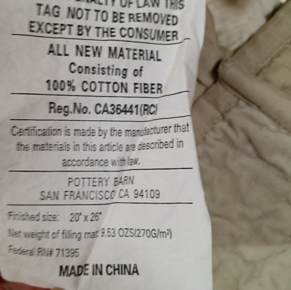 Pottery Barn Bedding Pottery Barn Silk Velvet Washed Pickstiched